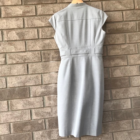 Grey Button Front Belted Dress Calvin Klein - Picture 2 of 4